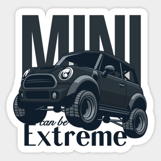 Car mini retro offroad extreme black Sticker